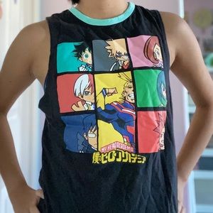 My Hero Academia Anime Black Tank Top